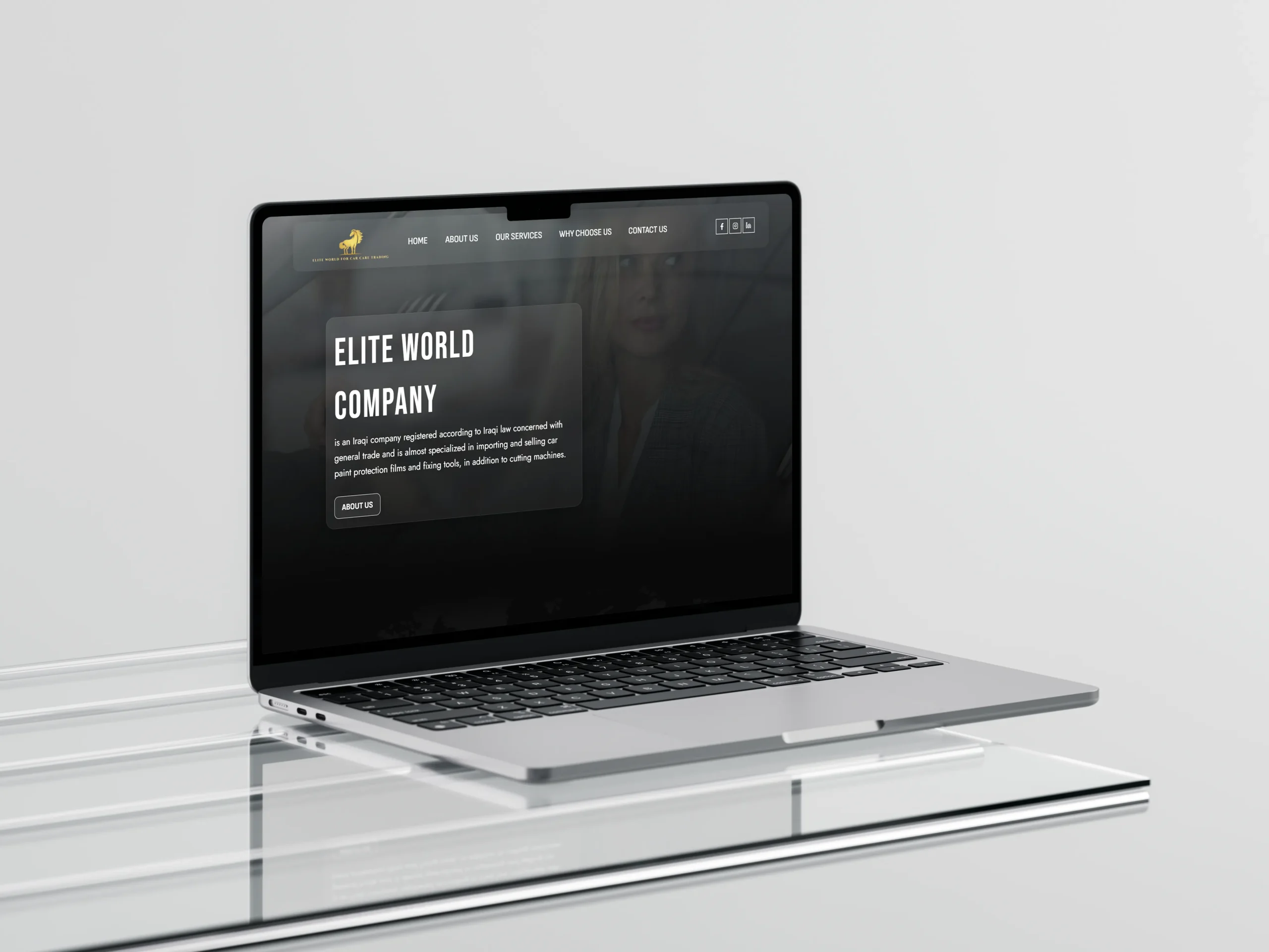 تصميم موقع شركة Elite World