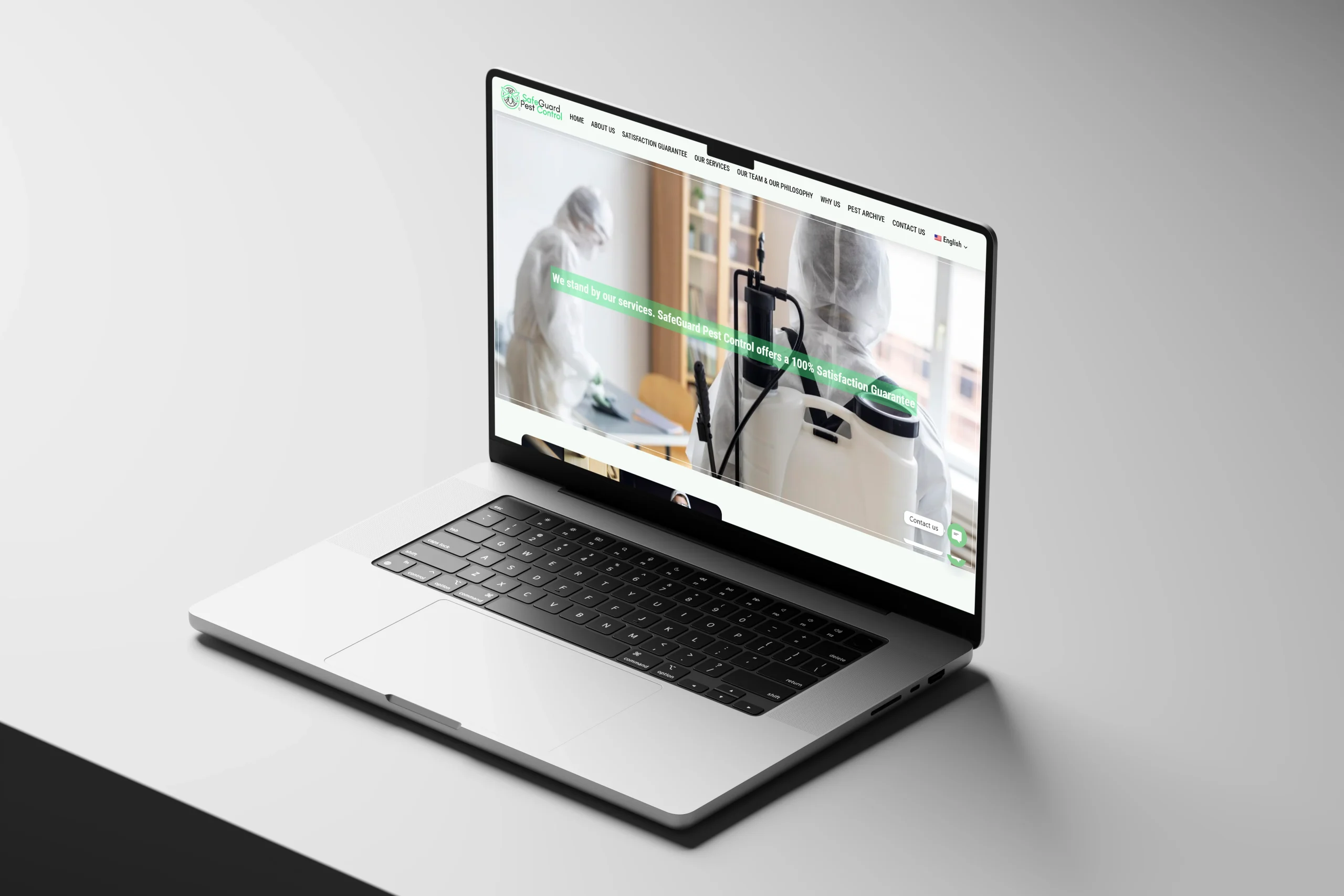 تصميم موقع شركة SafeGuard Pest Control الكندية